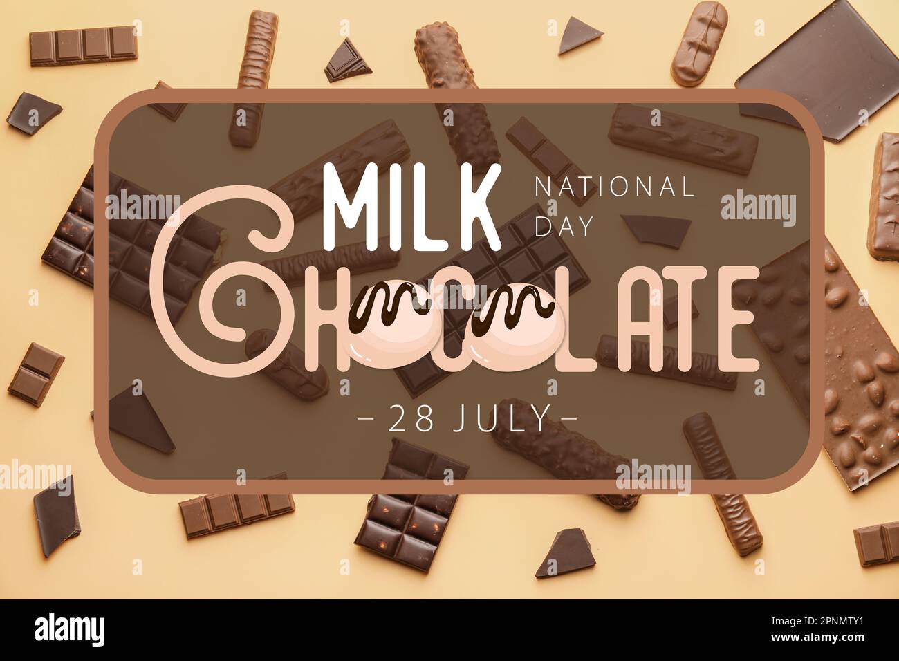 Poster for National Milk Chocolate Day Stock Photo Alamy