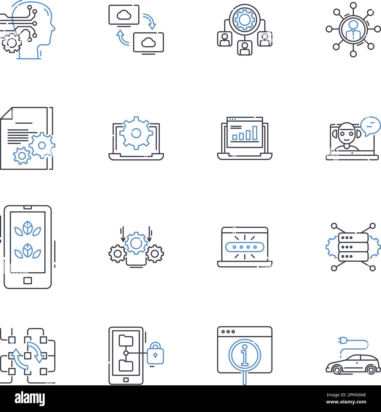 Human machine symbiosis Stock Vector Images - Alamy