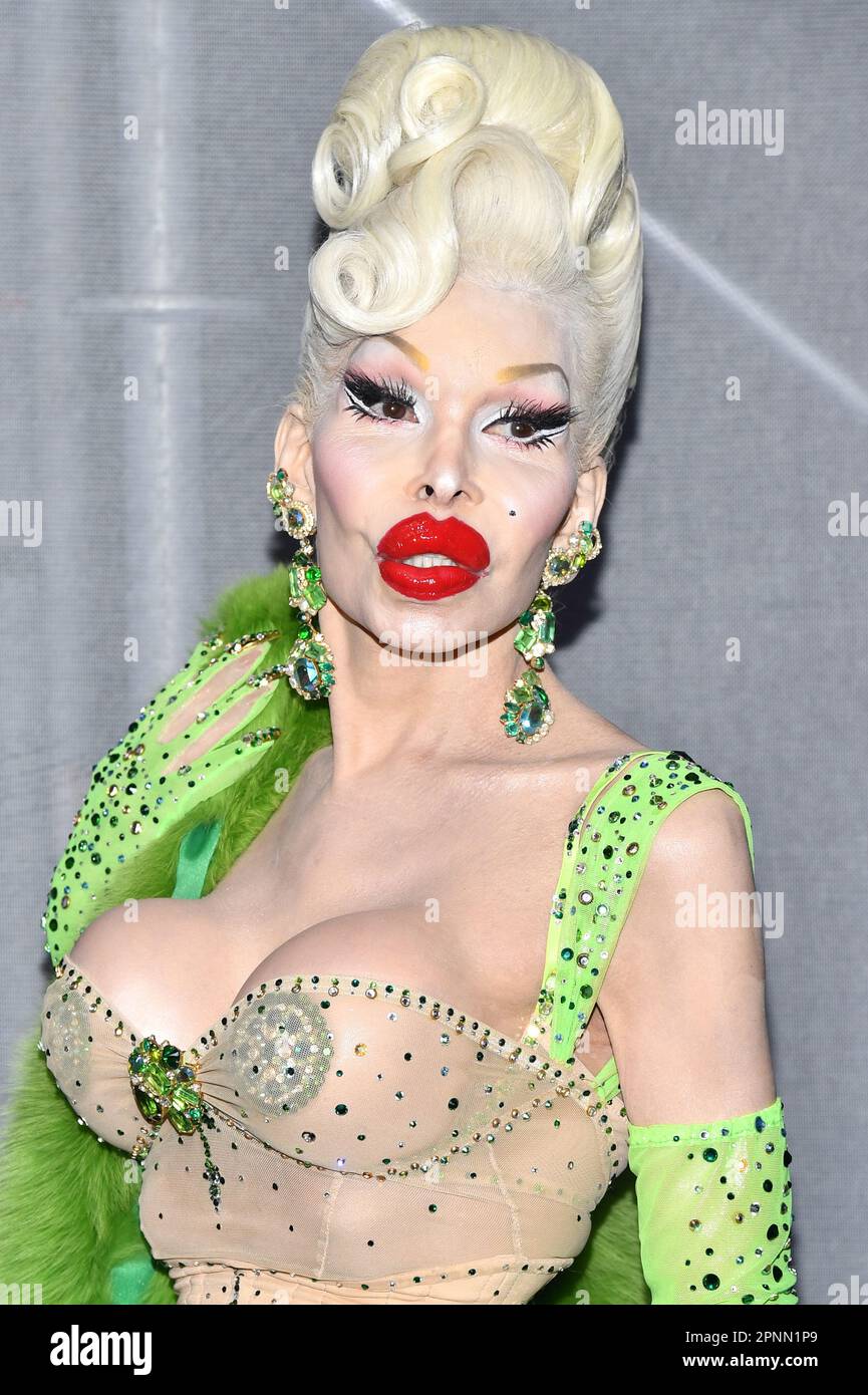 New York, USA. 19th Apr, 2023. Amanda Lepore attends Mugler H&M Global Launch Event in New York, NY, April 19, 2023. (Photo by Anthony Behar/Sipa USA) Credit: Sipa USA/Alamy Live News Stock Photo