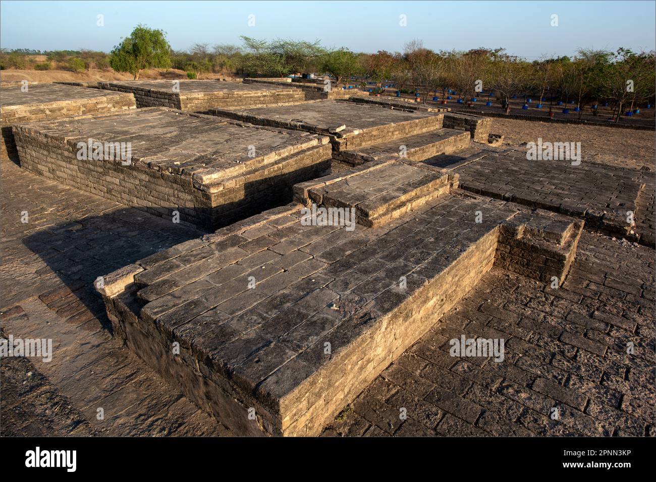 Lothal was one of the southernmost sites of the ancient Indus Valley civilization, located in the Bhal region of the Indian state of Gujarat, India. Stock Photo