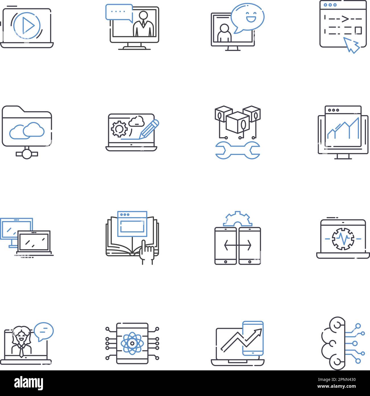 Cyber Hub line icons collection. Technology, Innovation, Nerking, Digital, Security, Connectivity, Cybercrime vector and linear illustration. Data Stock Vector