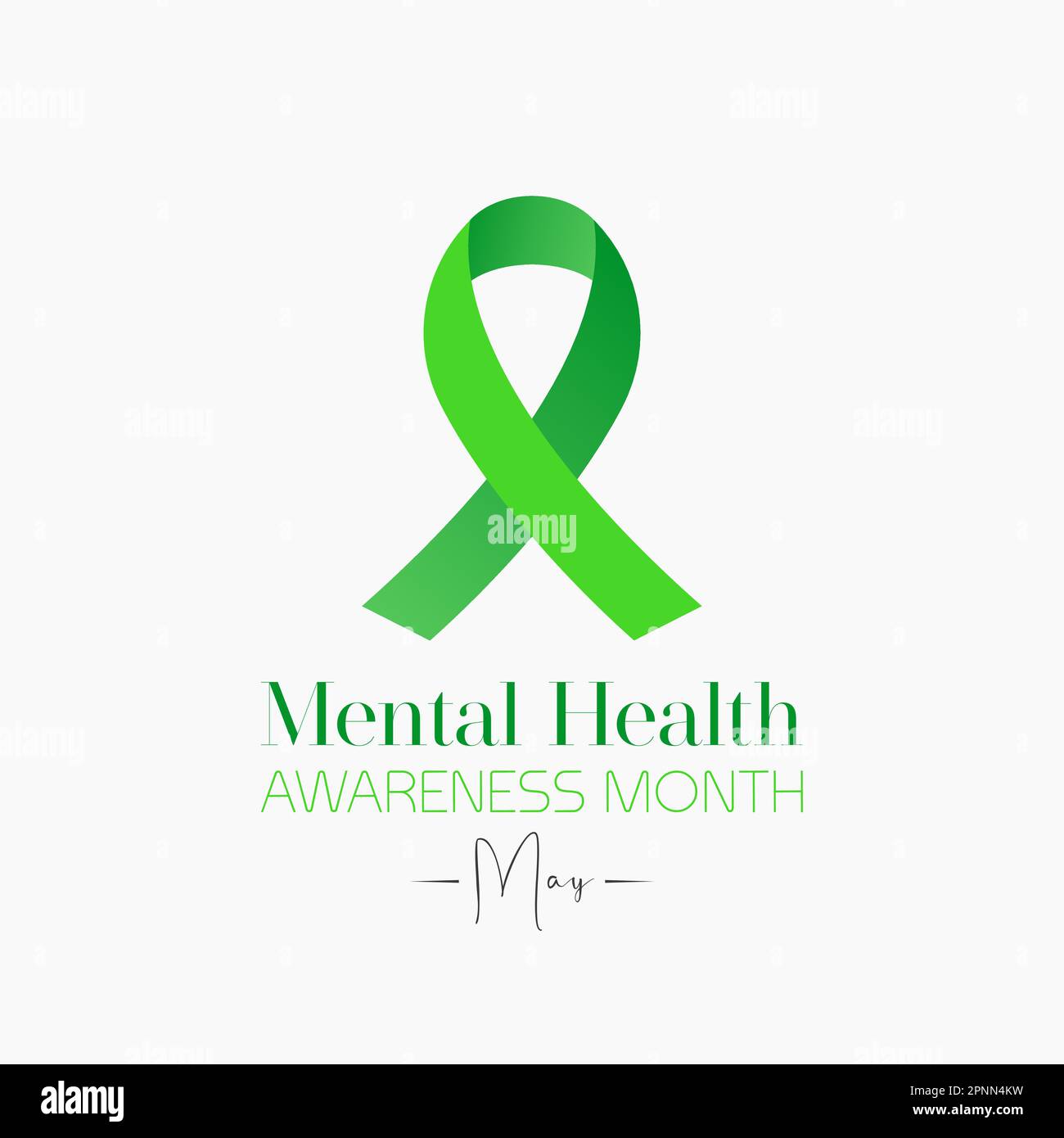 Mental health awareness month is observed every year in may. May is national mental health awareness month. Vector template for banner, greeting card, Stock Vector