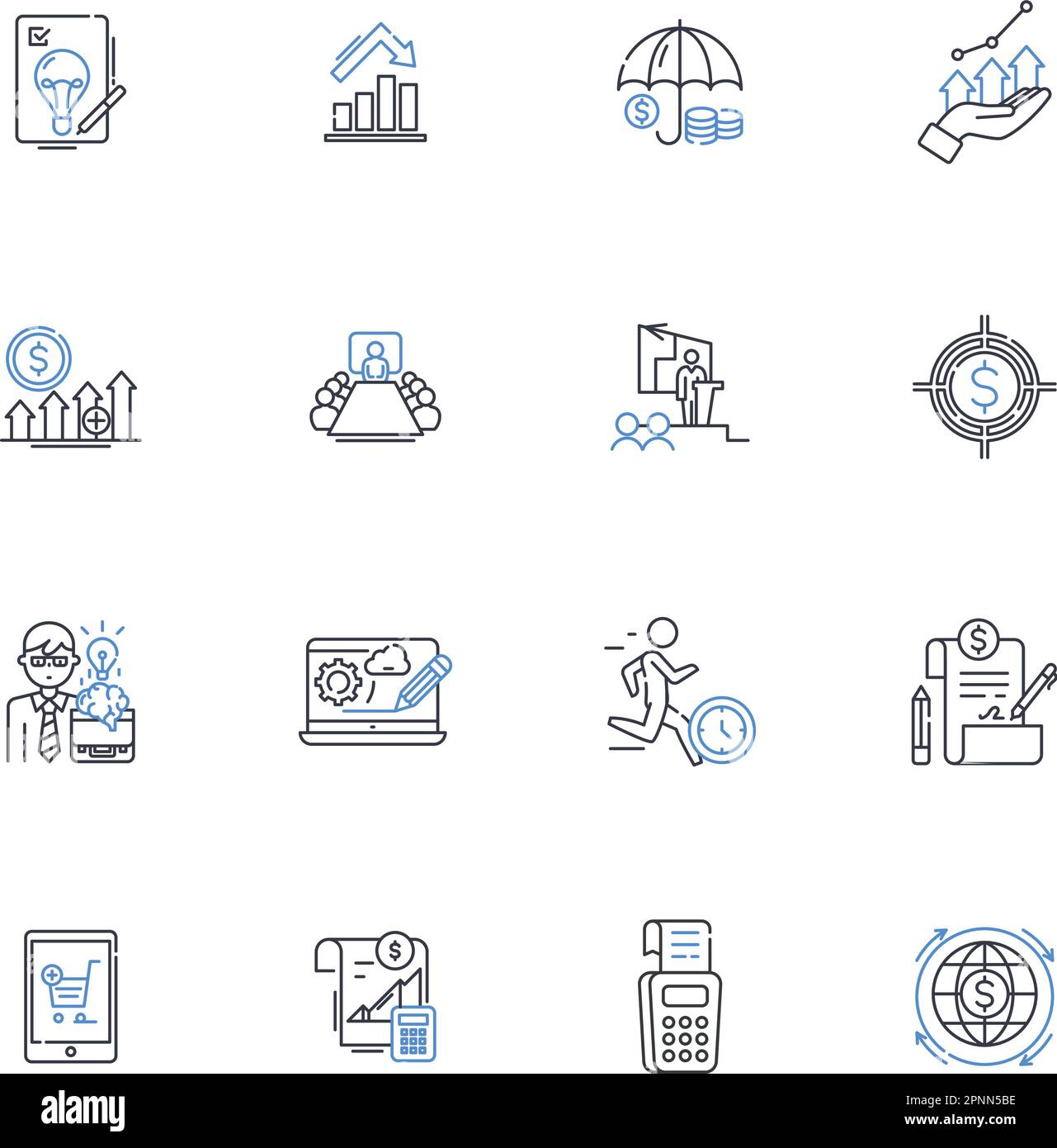Financial inspection line icons collection. Compliance, Audit, Accountability, Examination, Regulation, Investigation, Transparency vector and linear Stock Vector