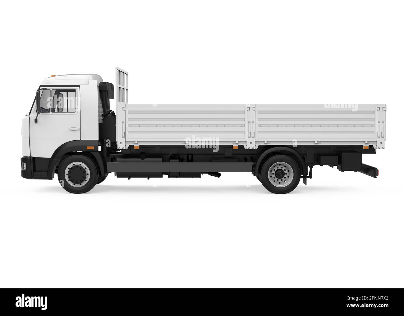 Flatbed Truck Isolated Stock Photo Alamy