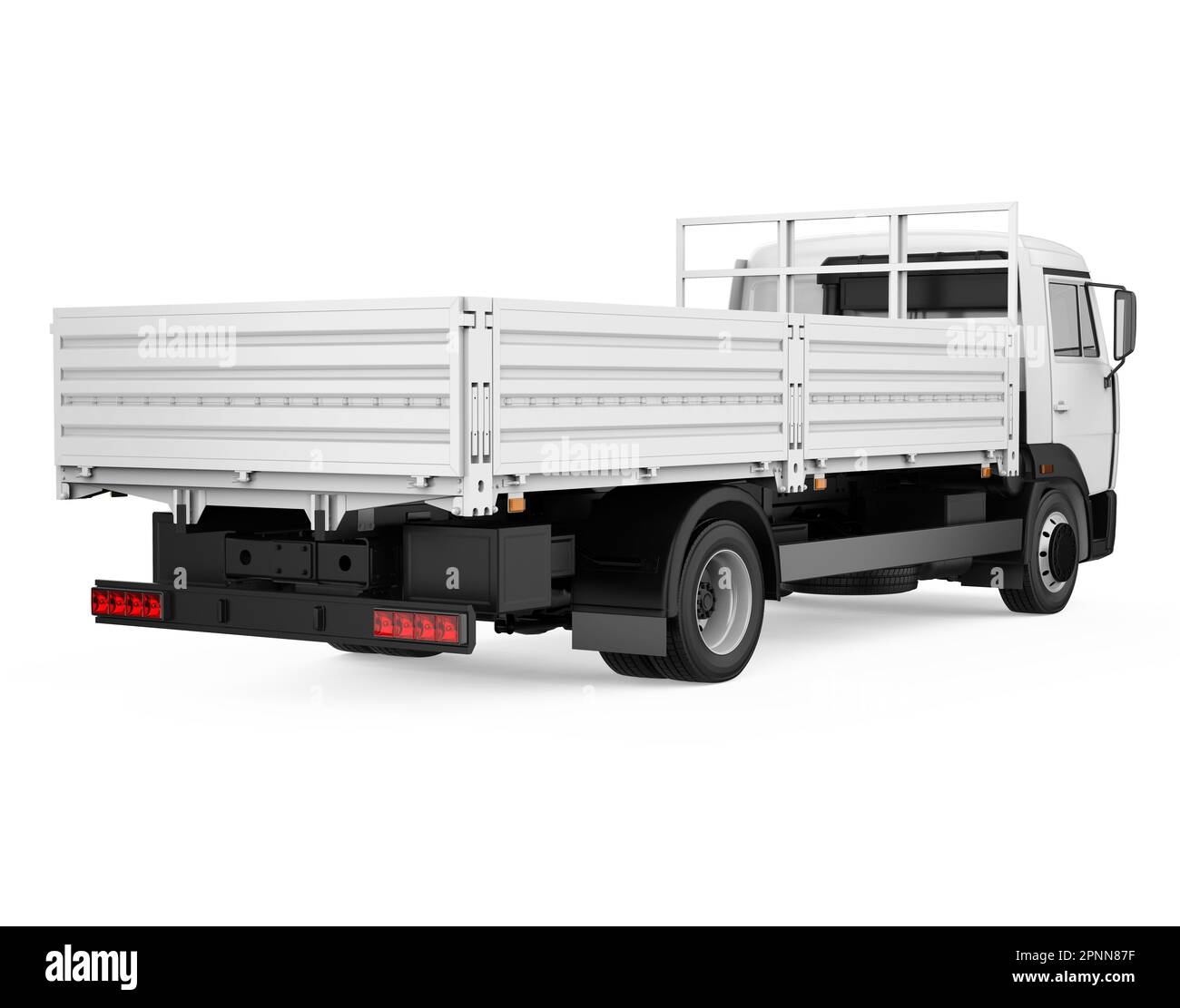 Flatbed Truck Isolated Stock Photo Alamy