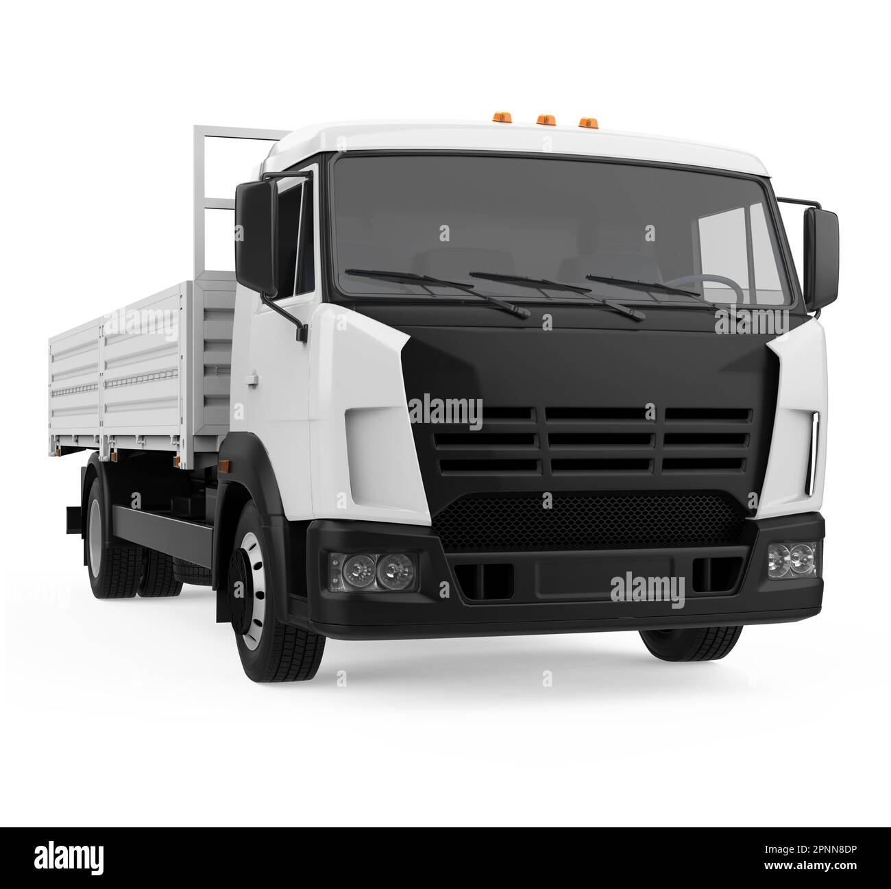 Flatbed Truck Isolated Stock Photo Alamy