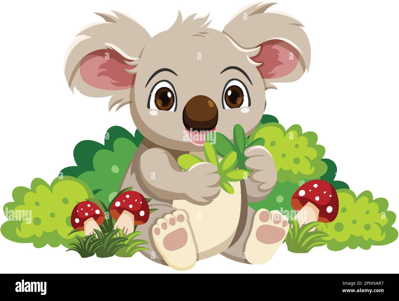 Cute koala cartoon character isolated illustration Stock Vector Image