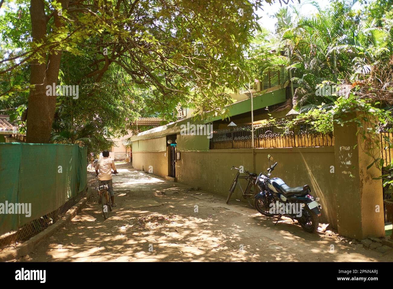 Aramnagar in Versova, Mumbai, is a little pocket of greenery amidst an increasingly concretised and commercialized neighbourhood. Stock Photo