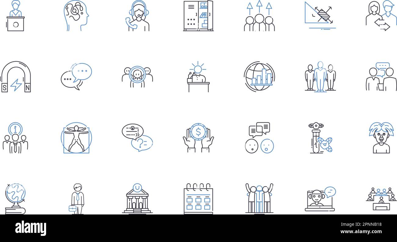 Mastering concepts line icons collection understanding comprehension