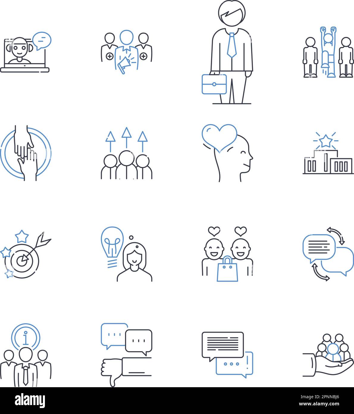 Executive coaching line icons collection. Leadership, Development, Strategy, Performance, Mentorship, Accountability, Feedback vector and linear Stock Vector