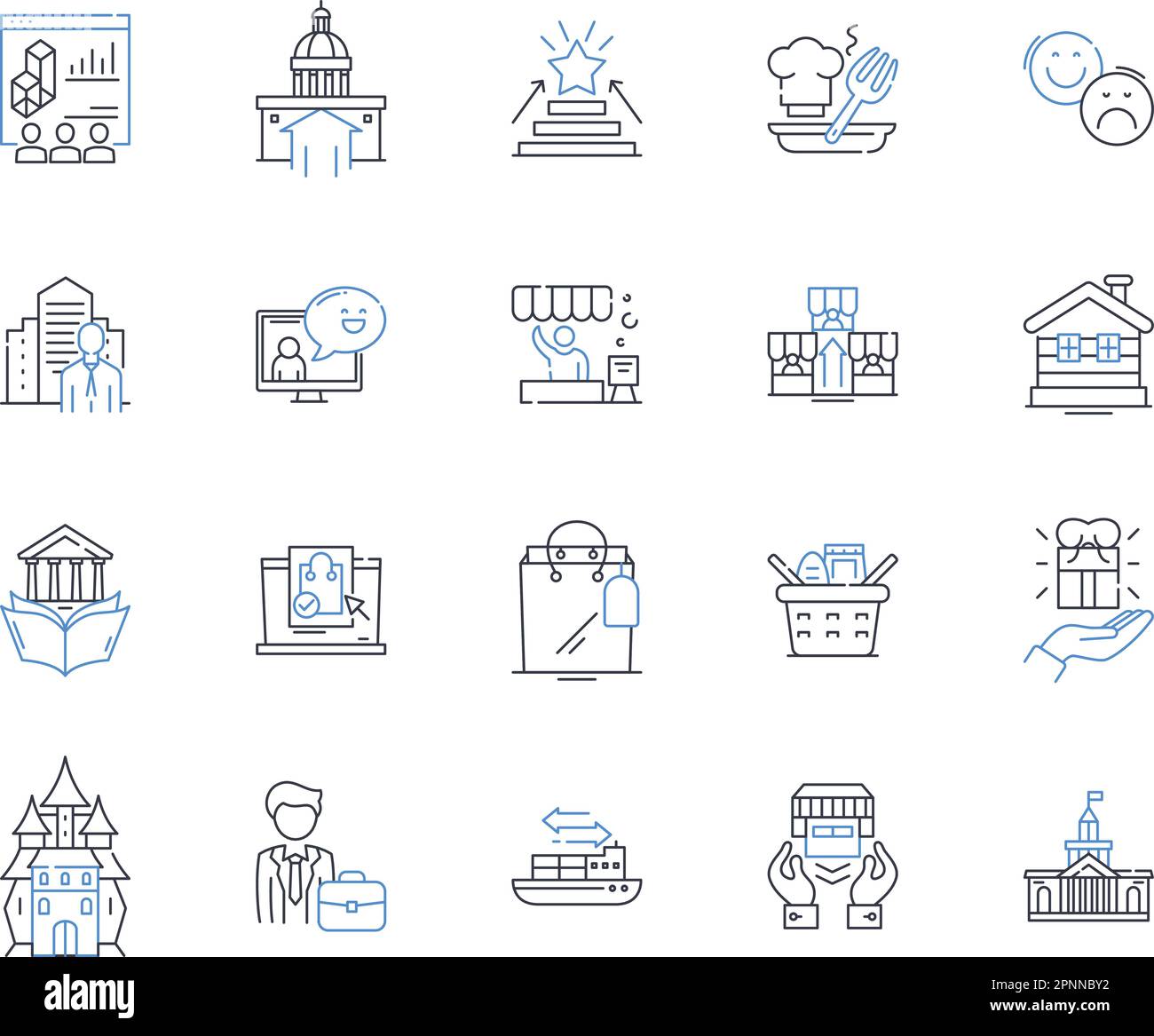 Ethnic diversity line icons collection. Inclusivity, Multiculturalism, Integration, Pluralism, Tolerance, Empathy, Harmony vector and linear Stock Vector