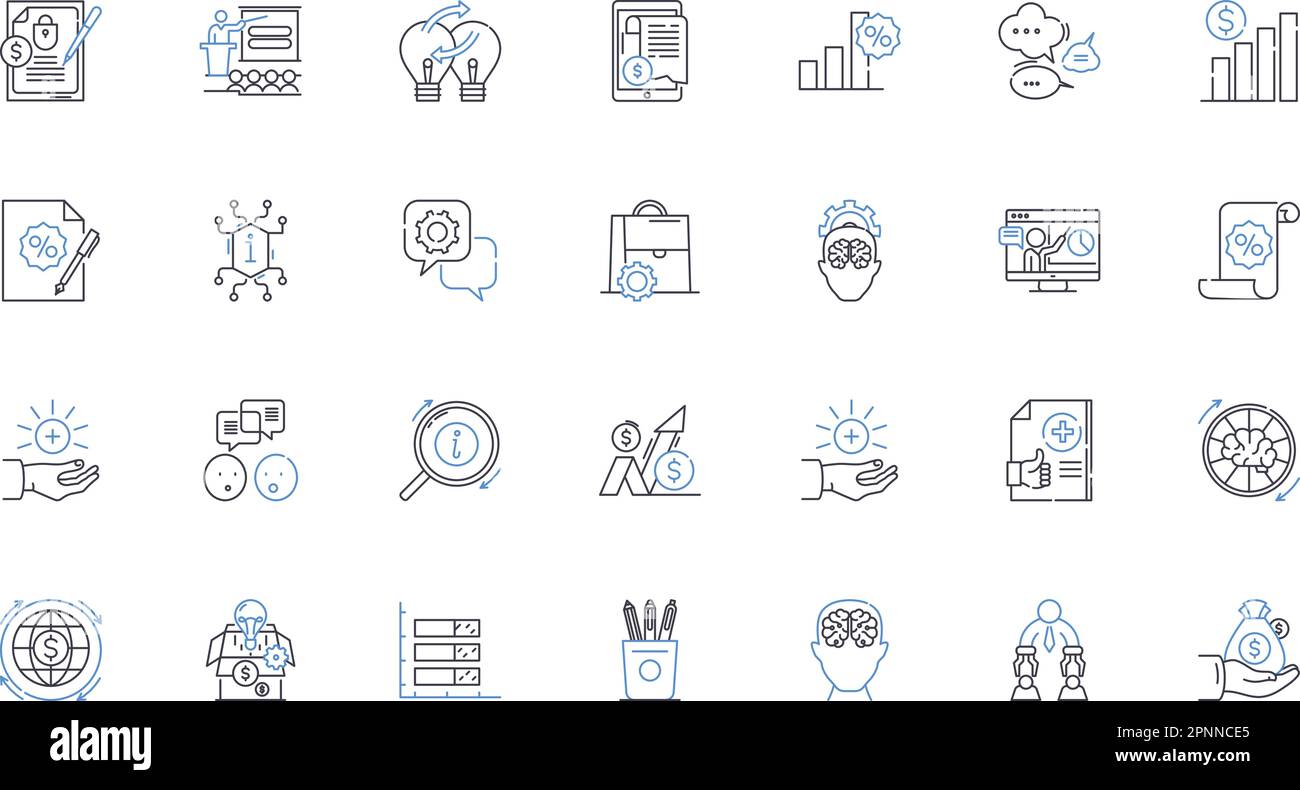 Budgeting Techniques line icons collection. Prioritization, Planning ...