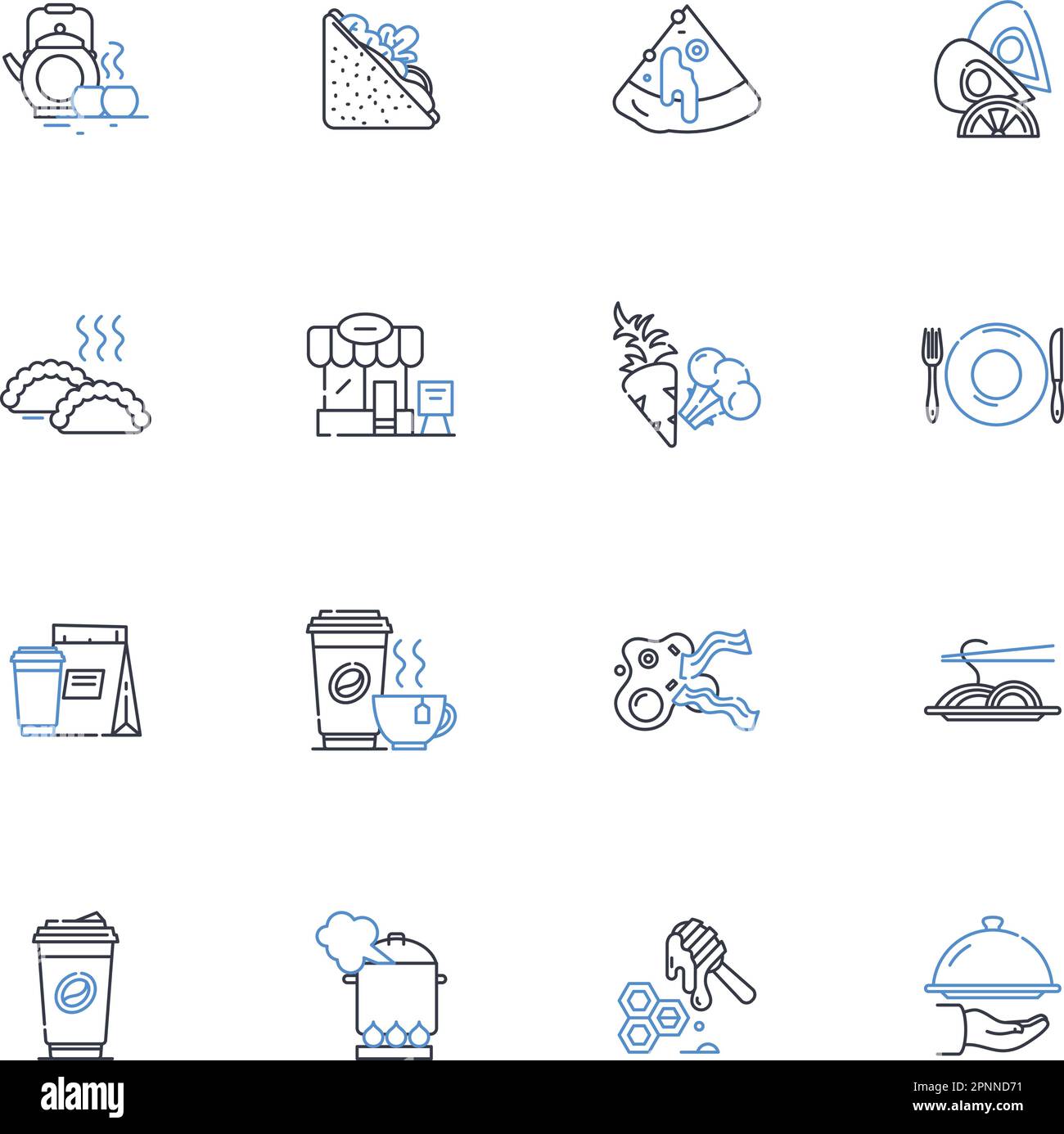 International Flavors line icons collection. Spice, Savory, Umami