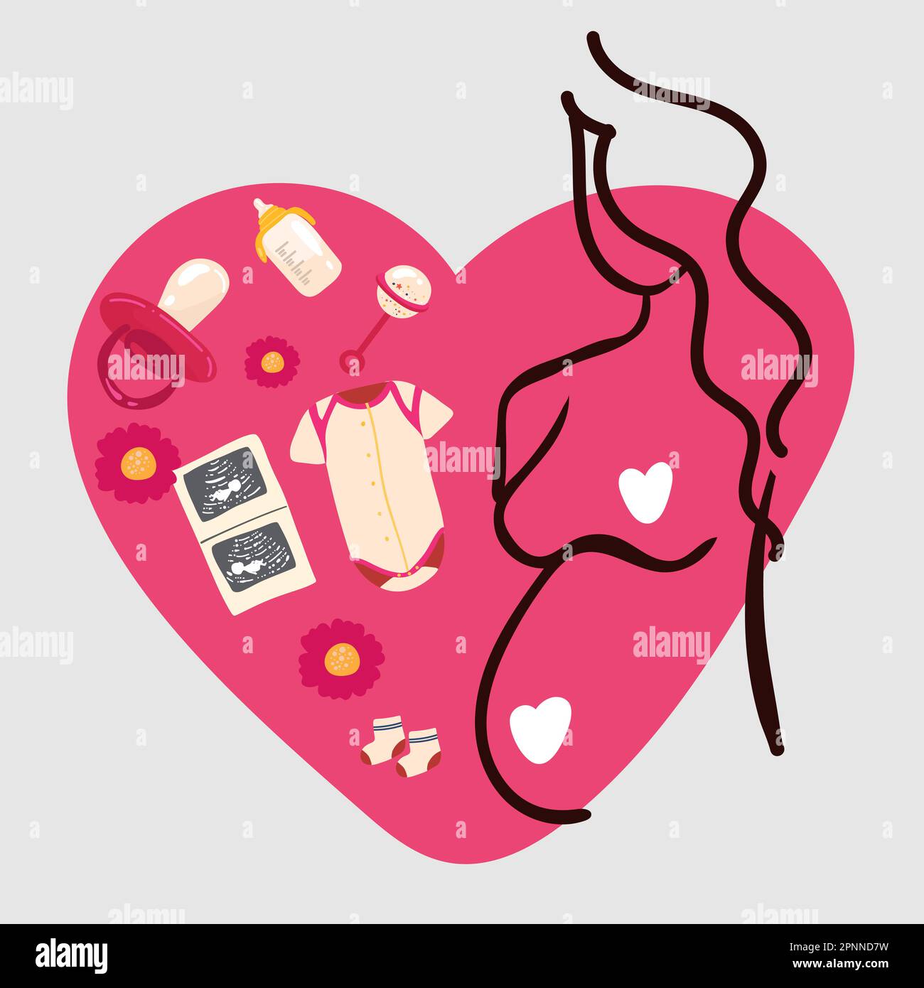 Pregnancy care linear icon. Prenatal period. Motherhood, parenthood