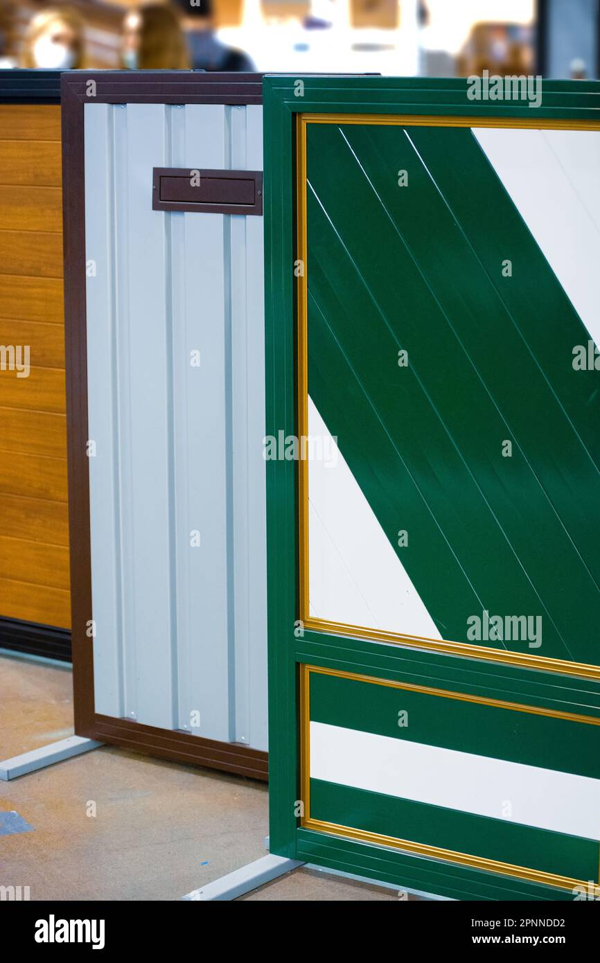 Metal entrance doors for fencing systems Stock Photo Alamy