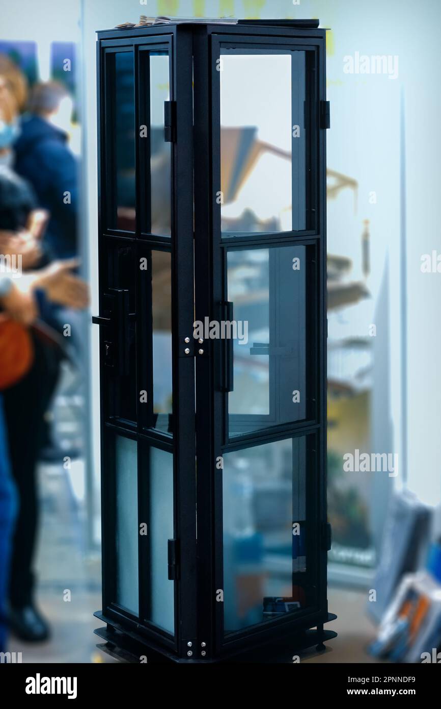 Metalplastic doors with glass inserts Stock Photo Alamy