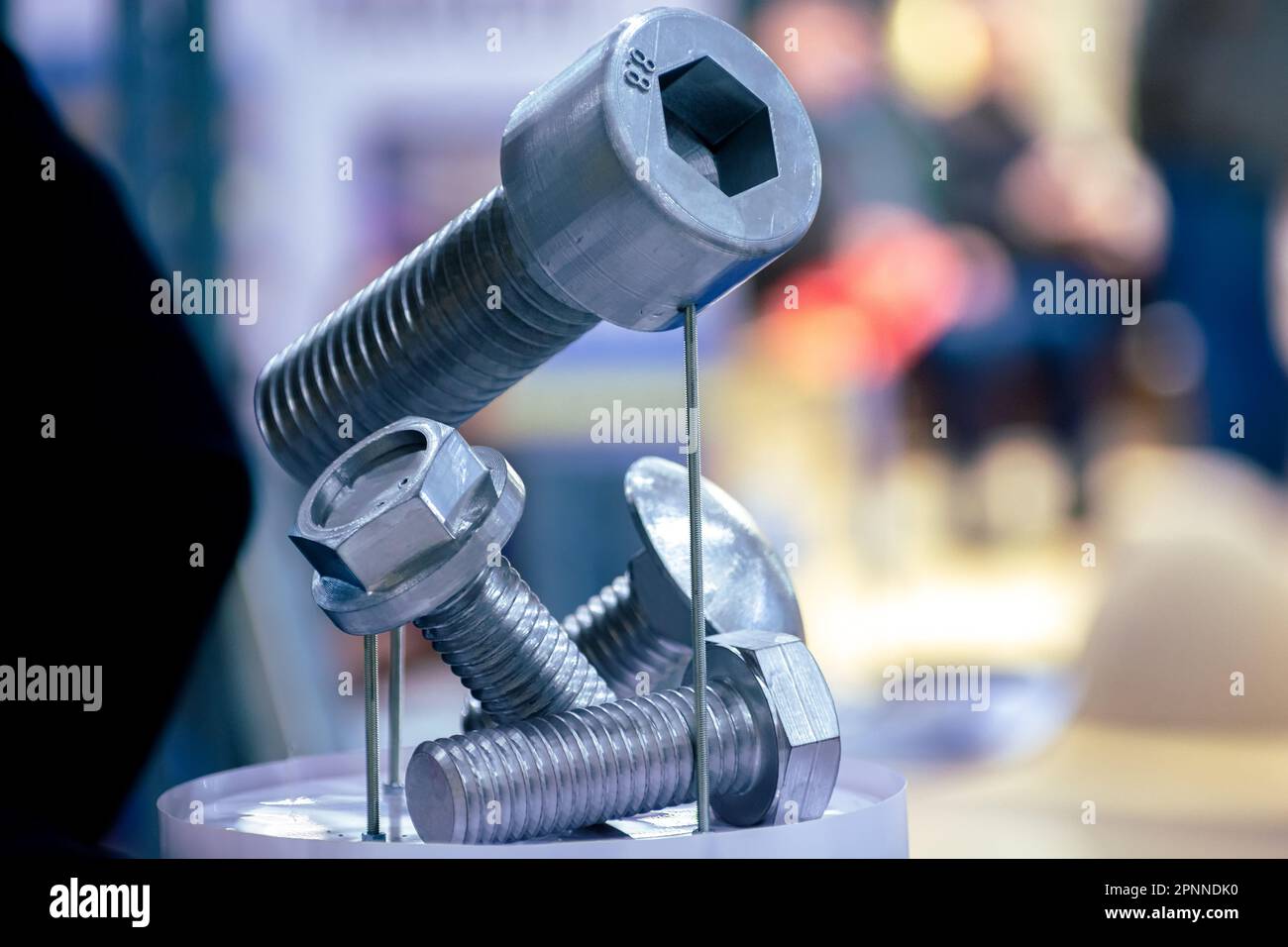 Large bolts . Group of aluminum bolts Stock Photo Alamy