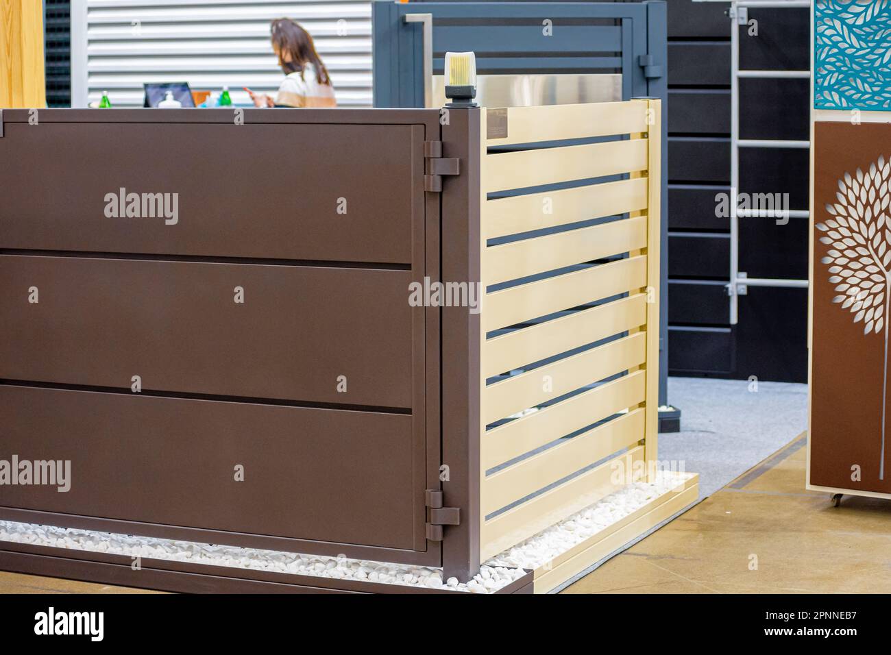 Angle Metal Entrance Gate with Automatic Gate for Car Stock Photo Alamy