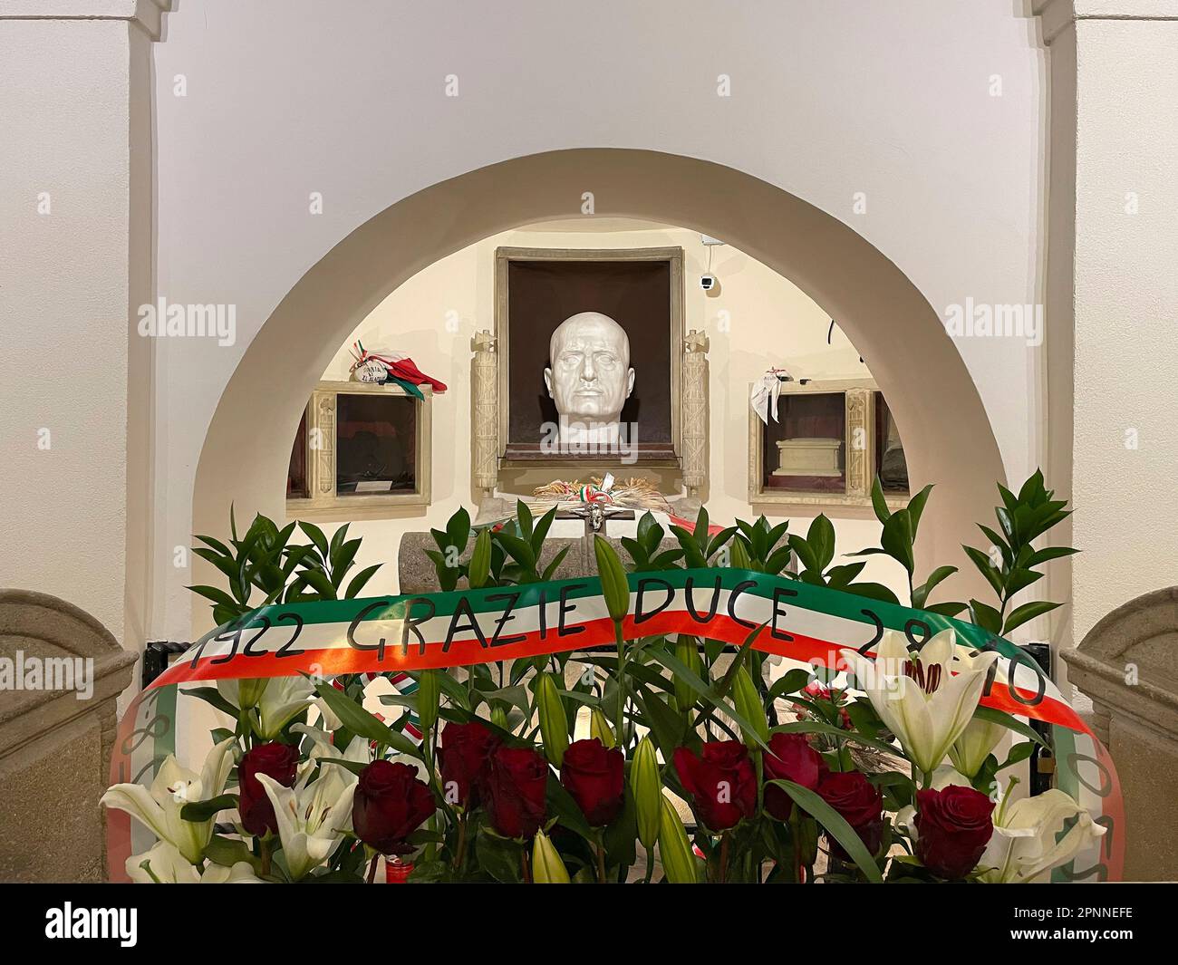 Italy, Emilia Romagna, Predappio, Mussolini crypt Stock Photo