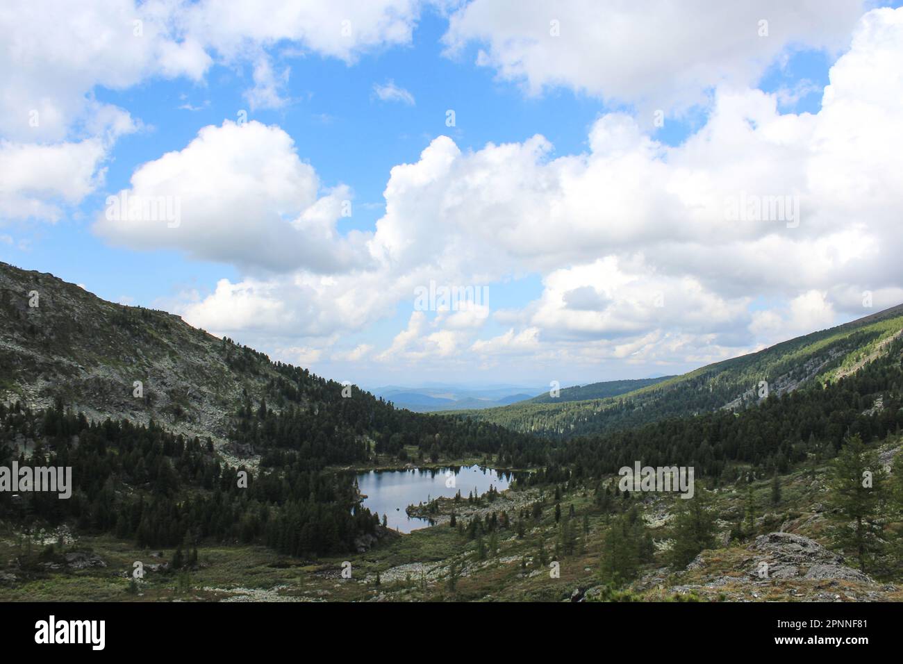 Aerial view lake among hills hi-res stock photography and images - Alamy