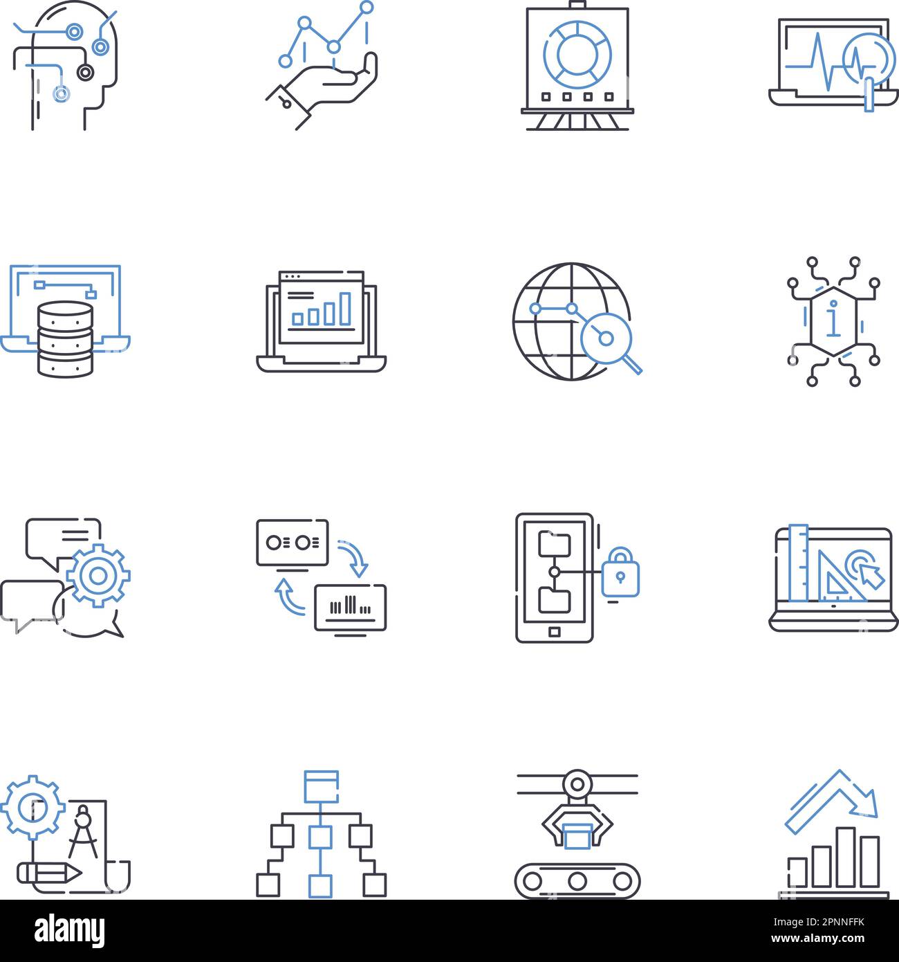 Advertising Campaign line icons collection. Branding, Sales, Creative ...