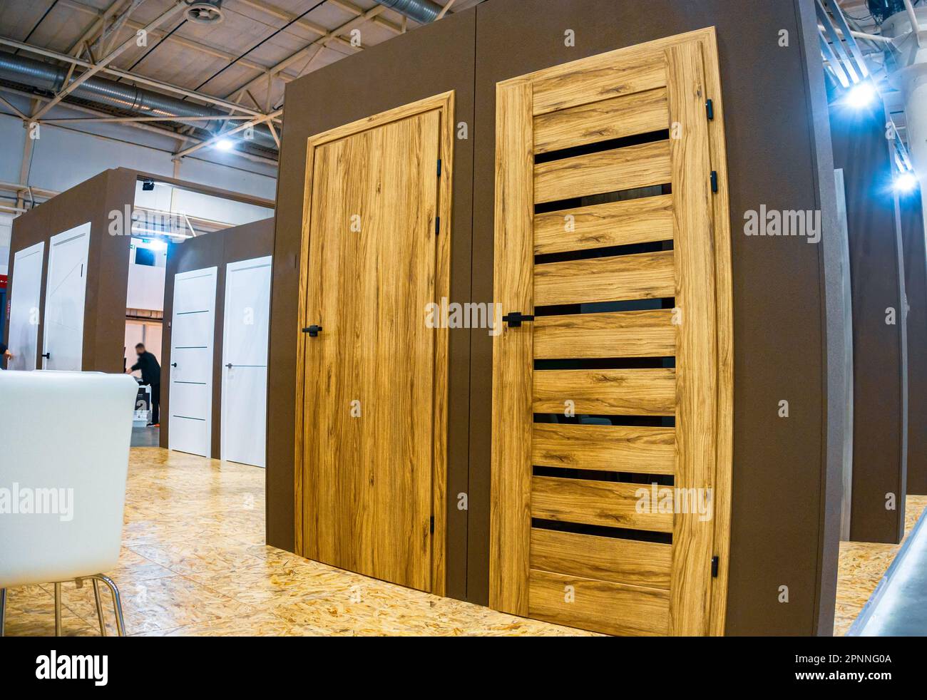 Modern interior office doors under a tree stock photo alamy