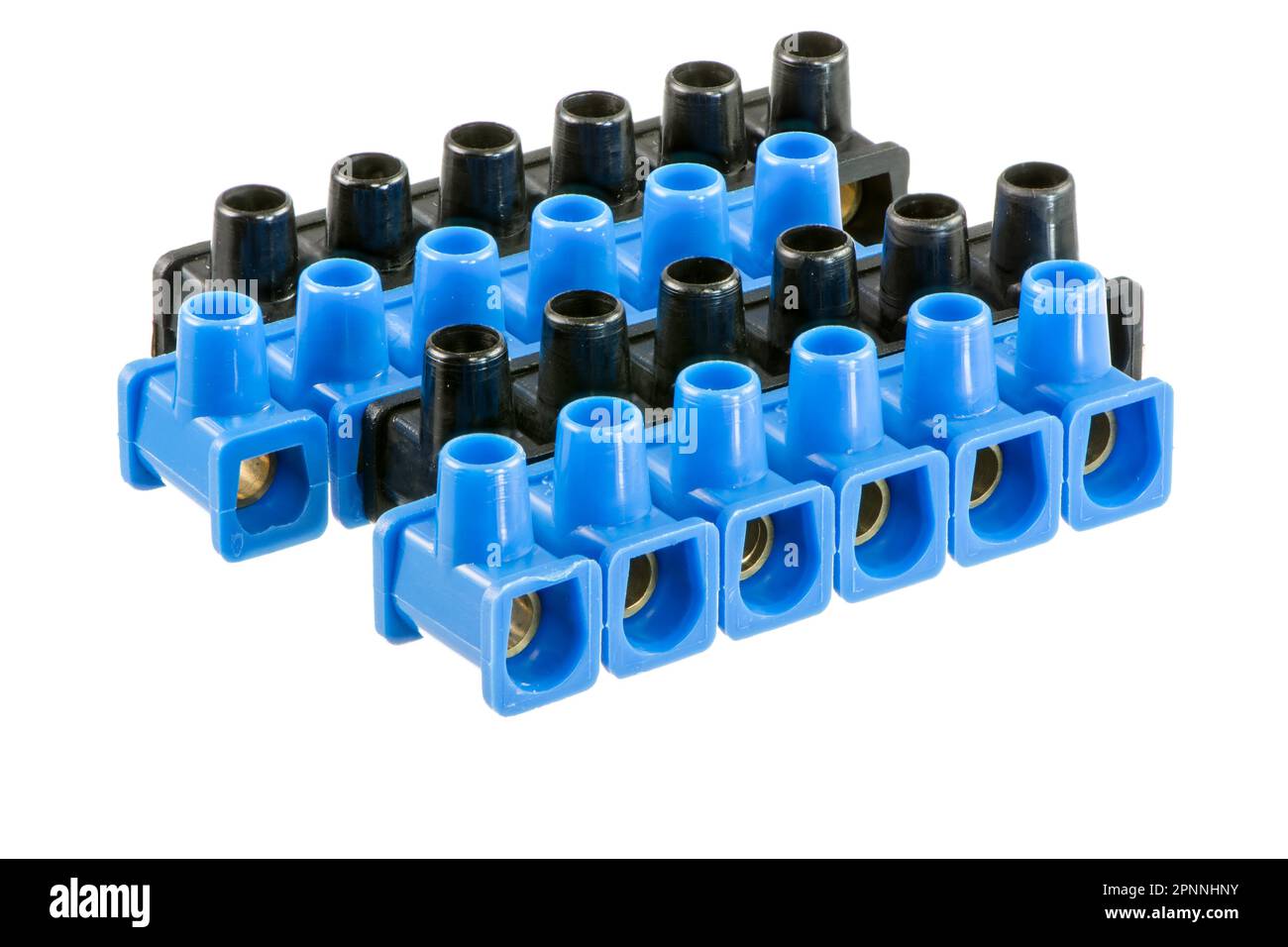 Macro of screw terminals in different color Stock Photo Alamy