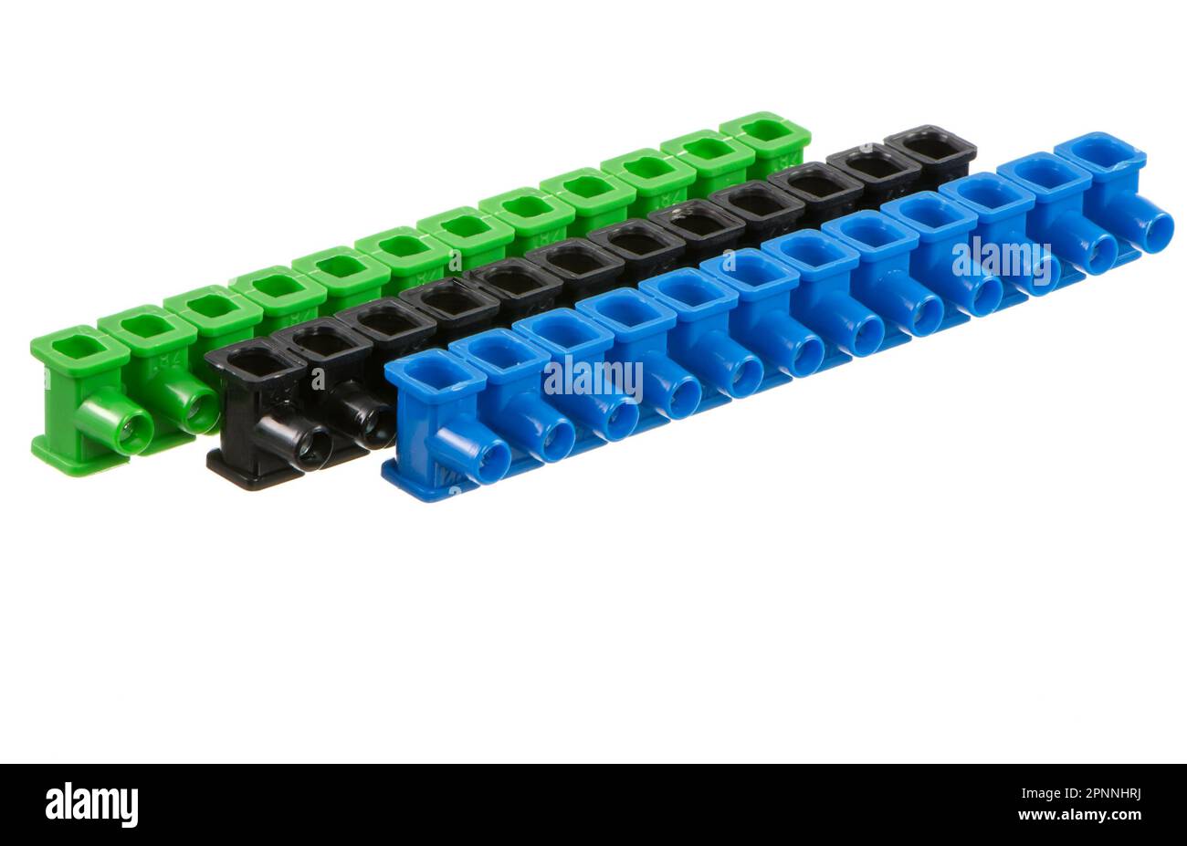 Macro of screw terminals in different color Stock Photo Alamy