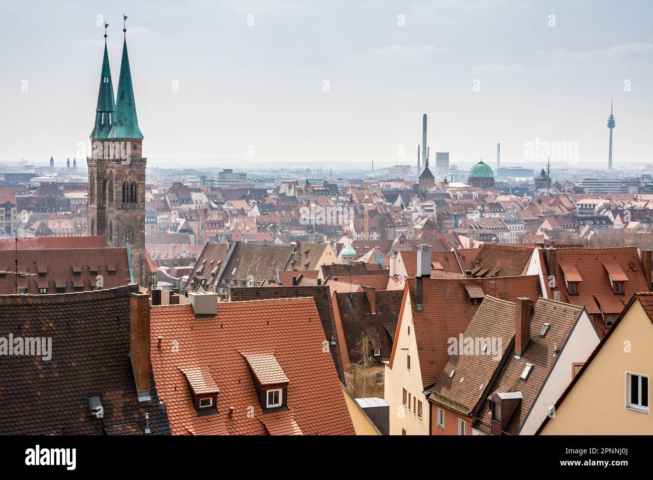 View Over The Historic City Of Nuremberg Germany Stock Photo Alamy