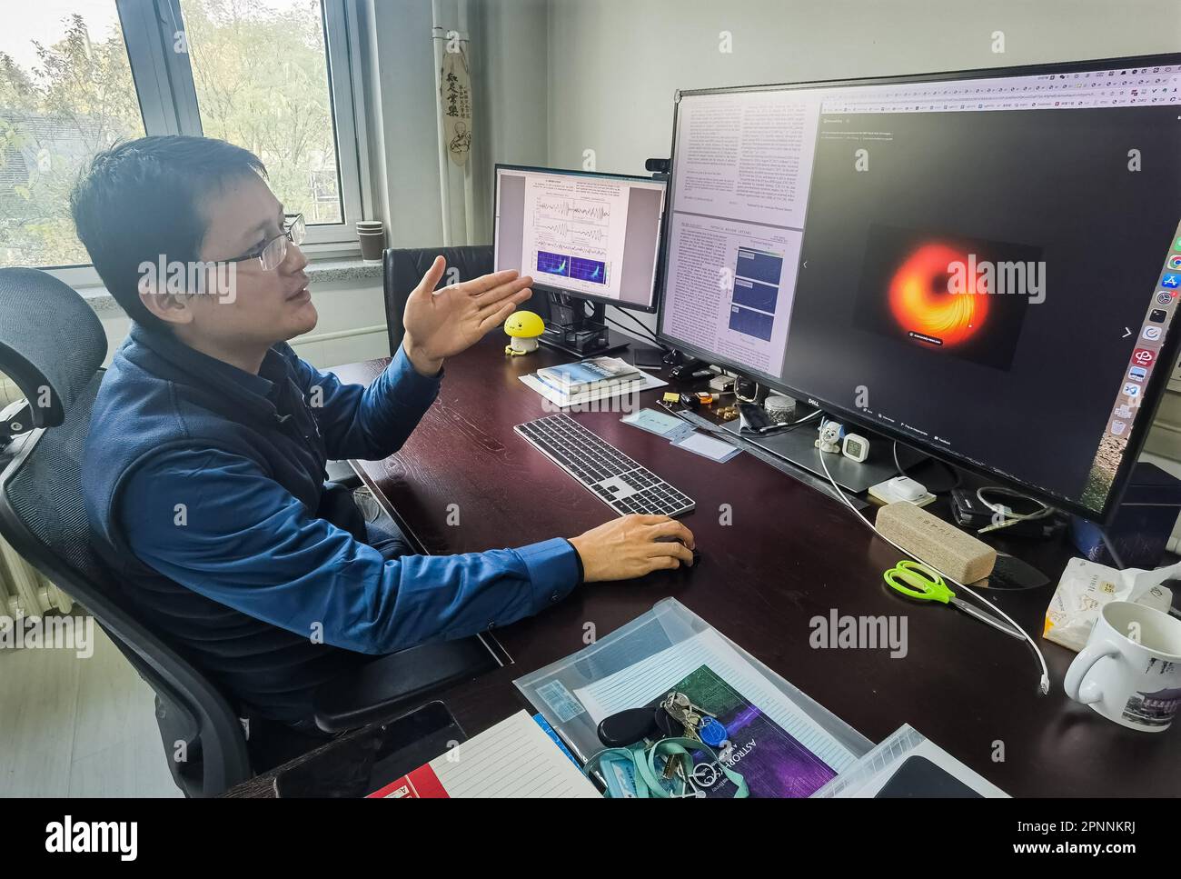 Beijing, China. 1st Nov, 2022. Shao Lijing, researcher from the Kavli ...