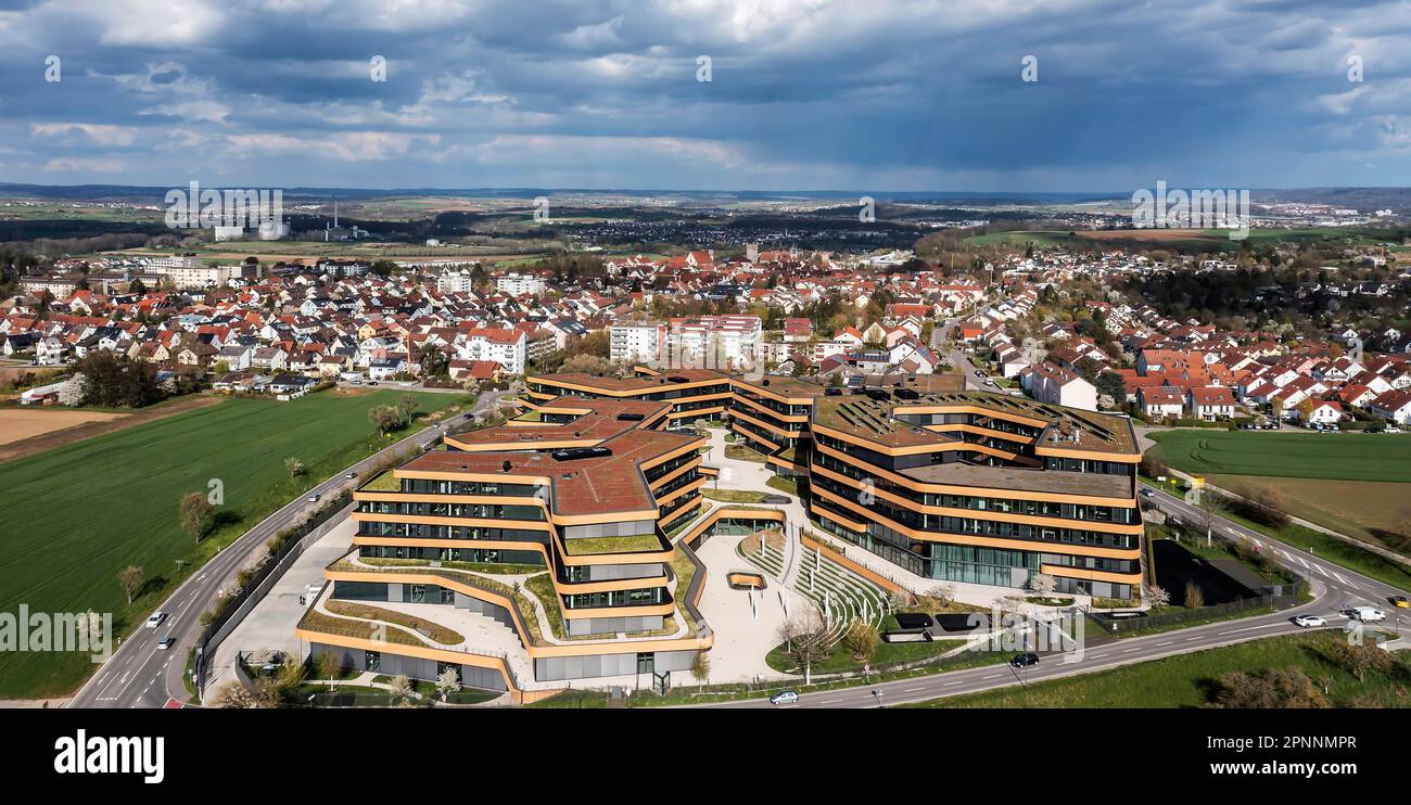 Lidl Germany headquarters exterior view drone photo Bad Wimpfen Baden Wuerttemberg Germany Stock Photo Alamy