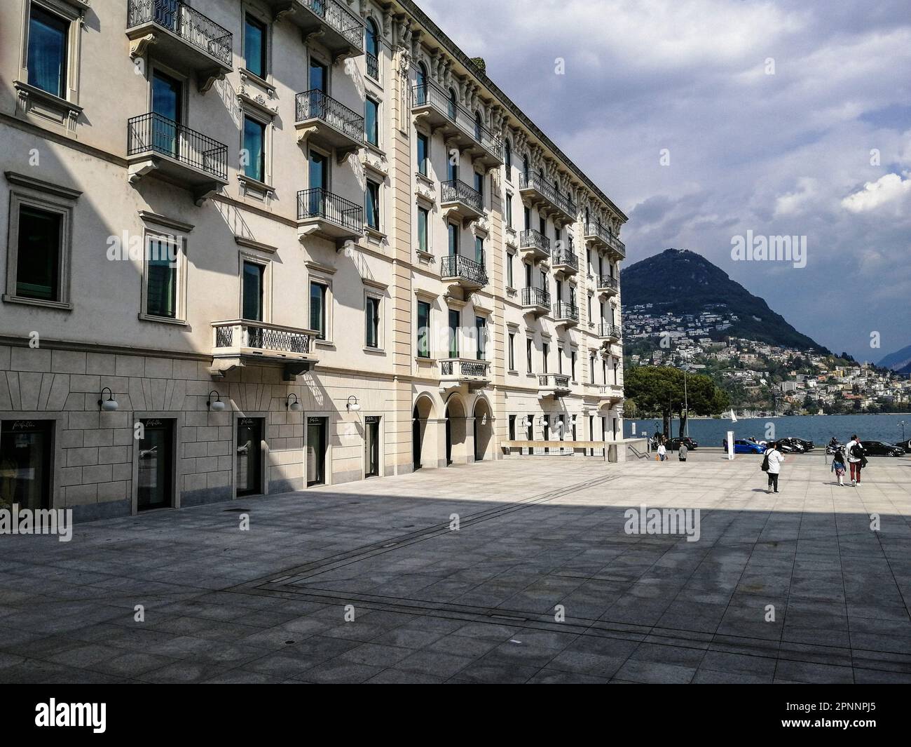 Switzerland, Canton Ticino, Lugano, view from Masi museum Stock Photo