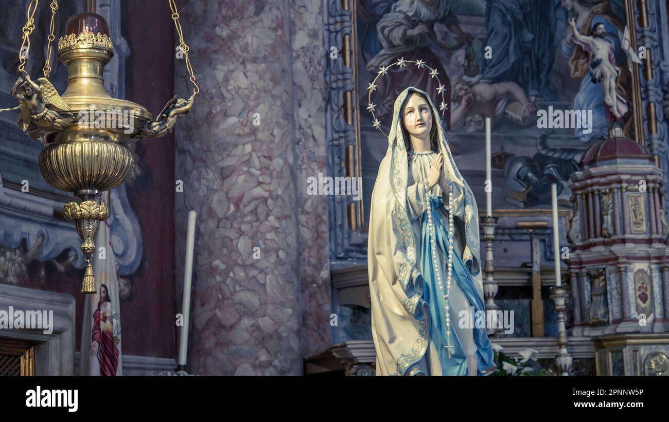 Vienna, Austria - May 2014: Virgin Mary sculpture, the mother of Jesus ...