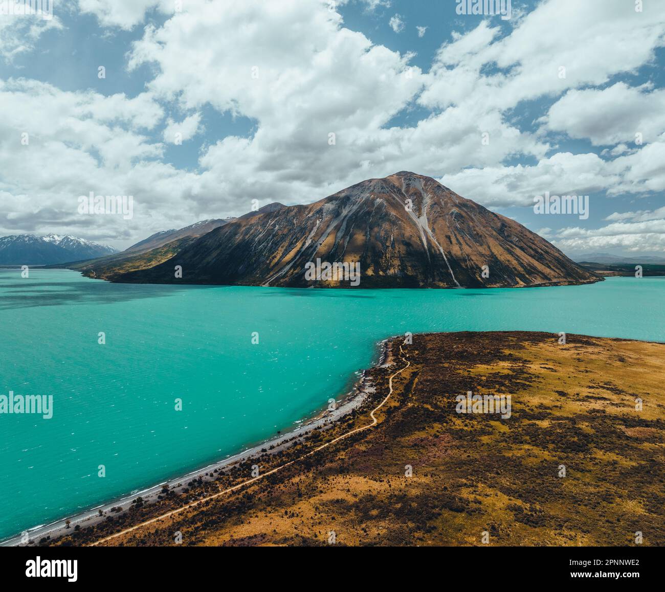 Lake Pukaki and Lake Ben Ohau view from Glentanner Park Centre near ...