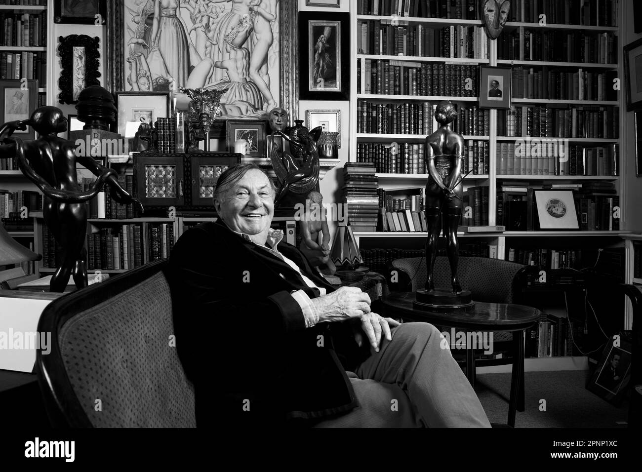 Barry Humphries on his 87th birthday Stock Photo - Alamy