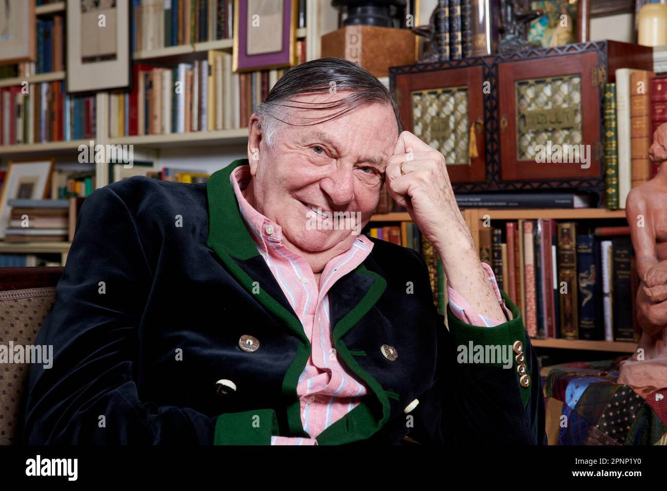 Barry Humphries on his 87th birthday Stock Photo - Alamy