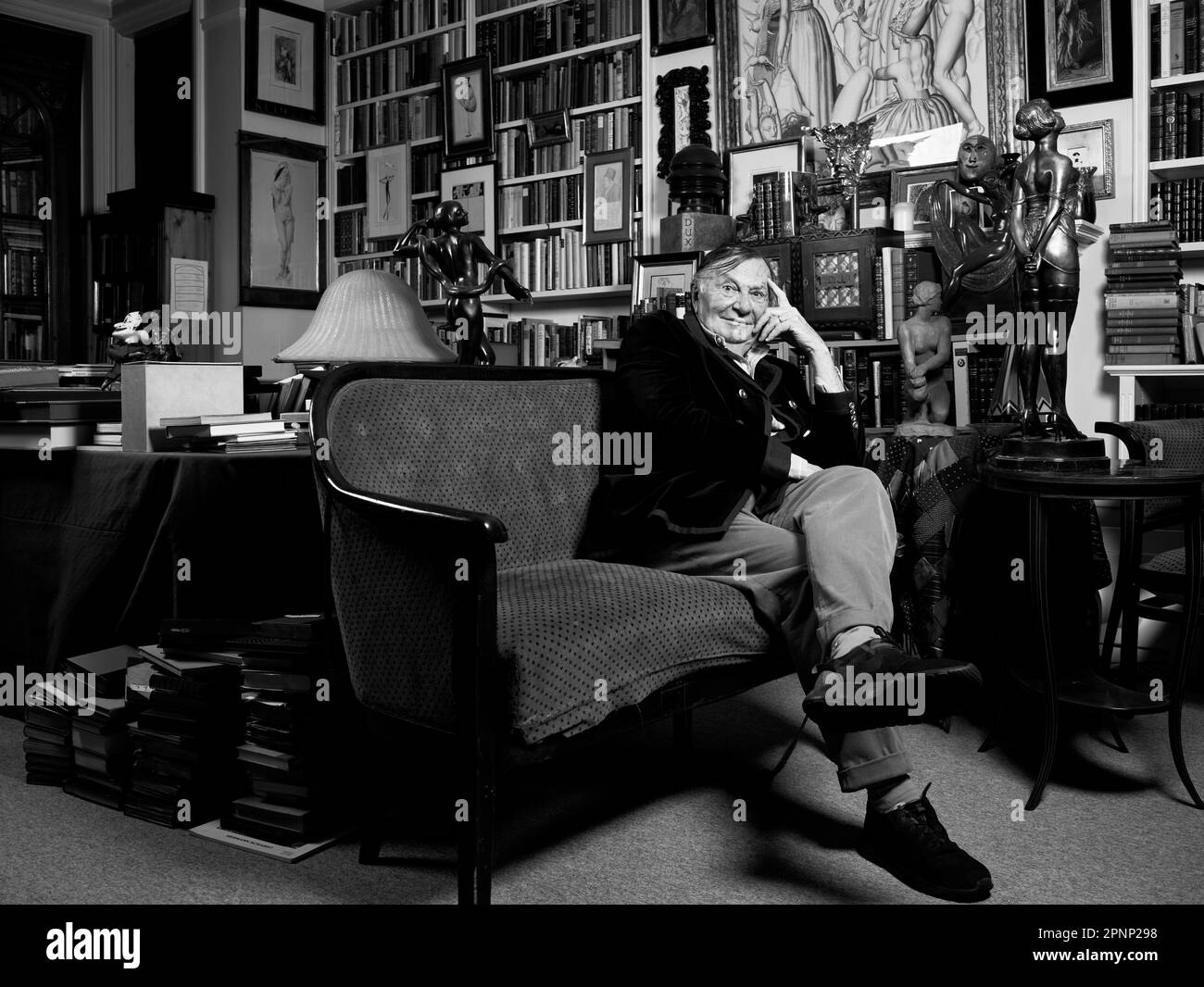 Barry Humphries on his 87th birthday Stock Photo - Alamy
