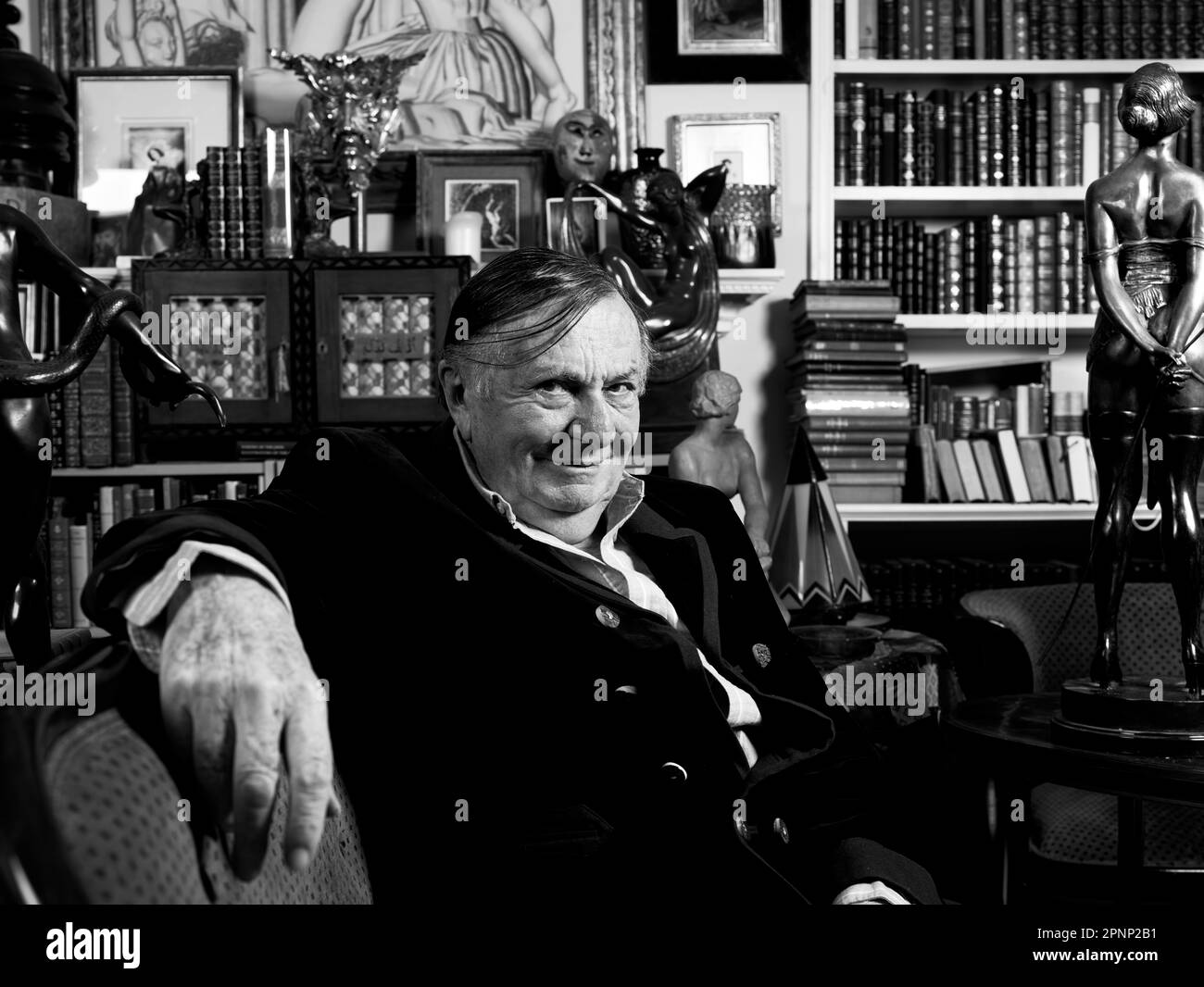 Barry Humphries on his 87th birthday Stock Photo - Alamy