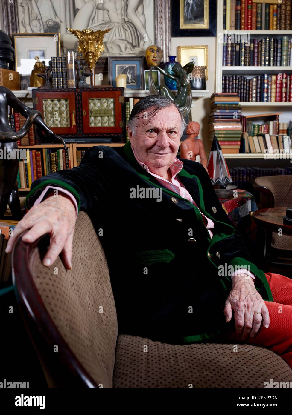 Barry Humphries on his 87th birthday Stock Photo - Alamy