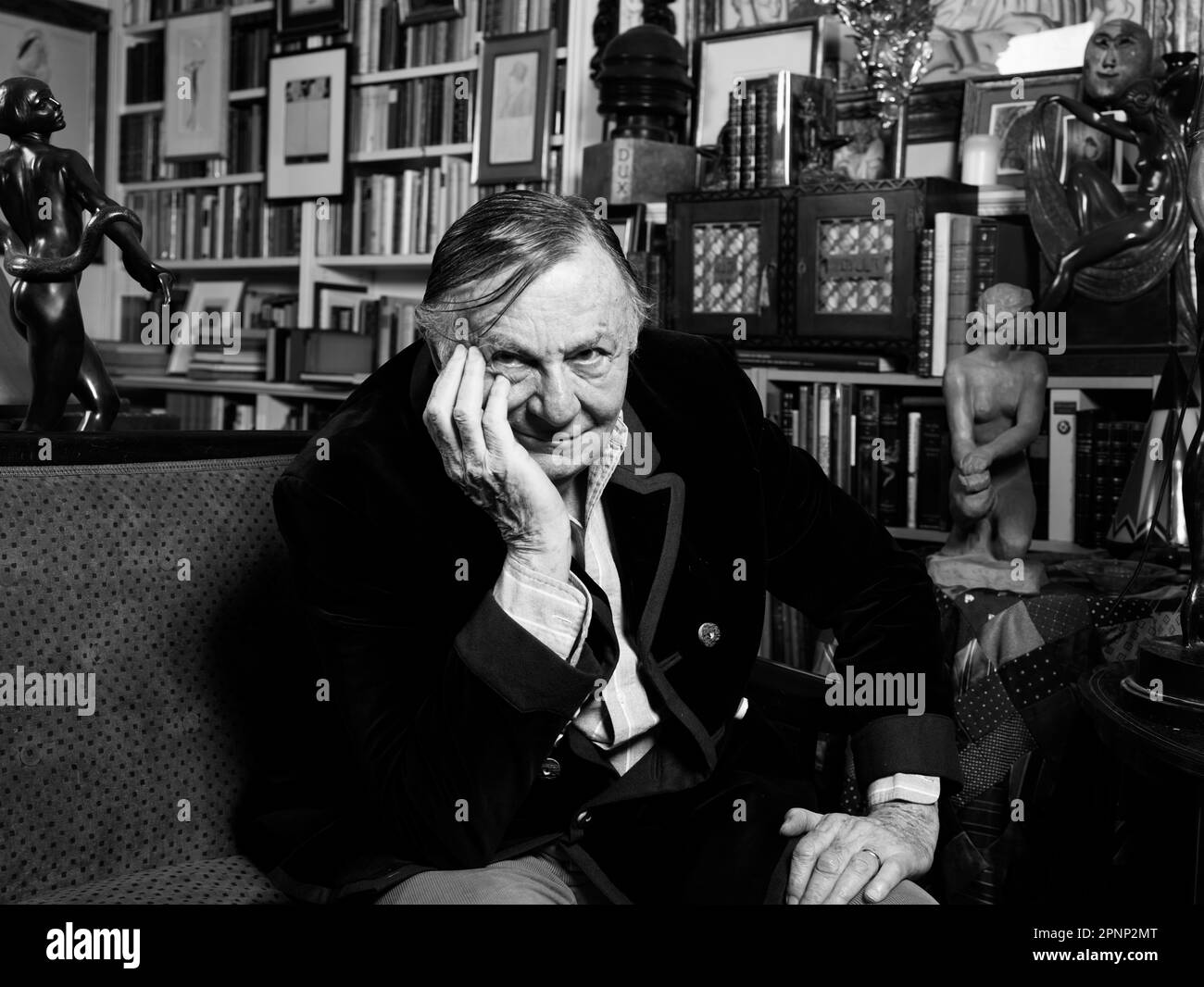 Barry Humphries on his 87th birthday Stock Photo - Alamy