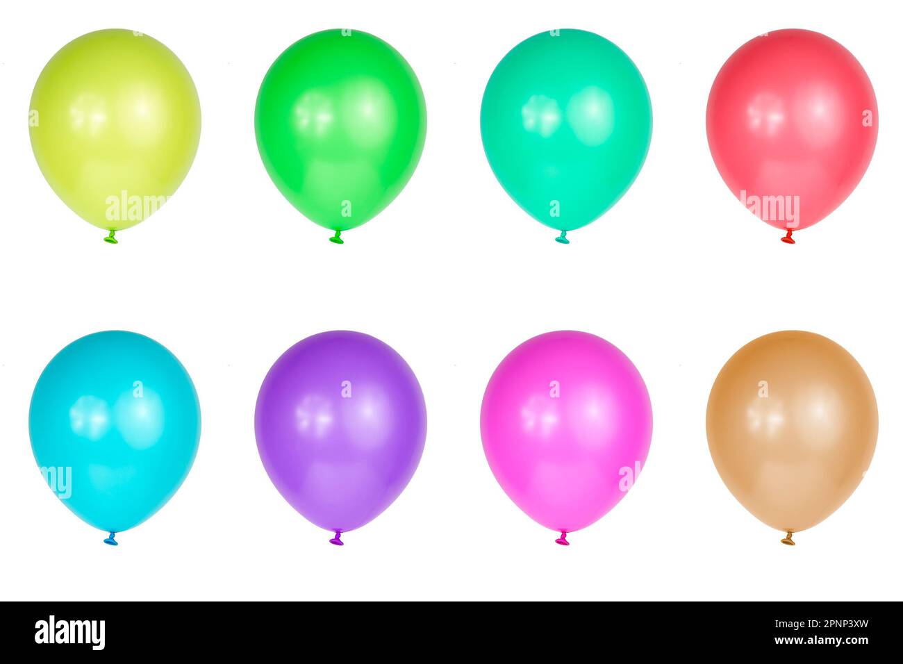 A set of balloons multicolored isolated on white background Stock Photo ...