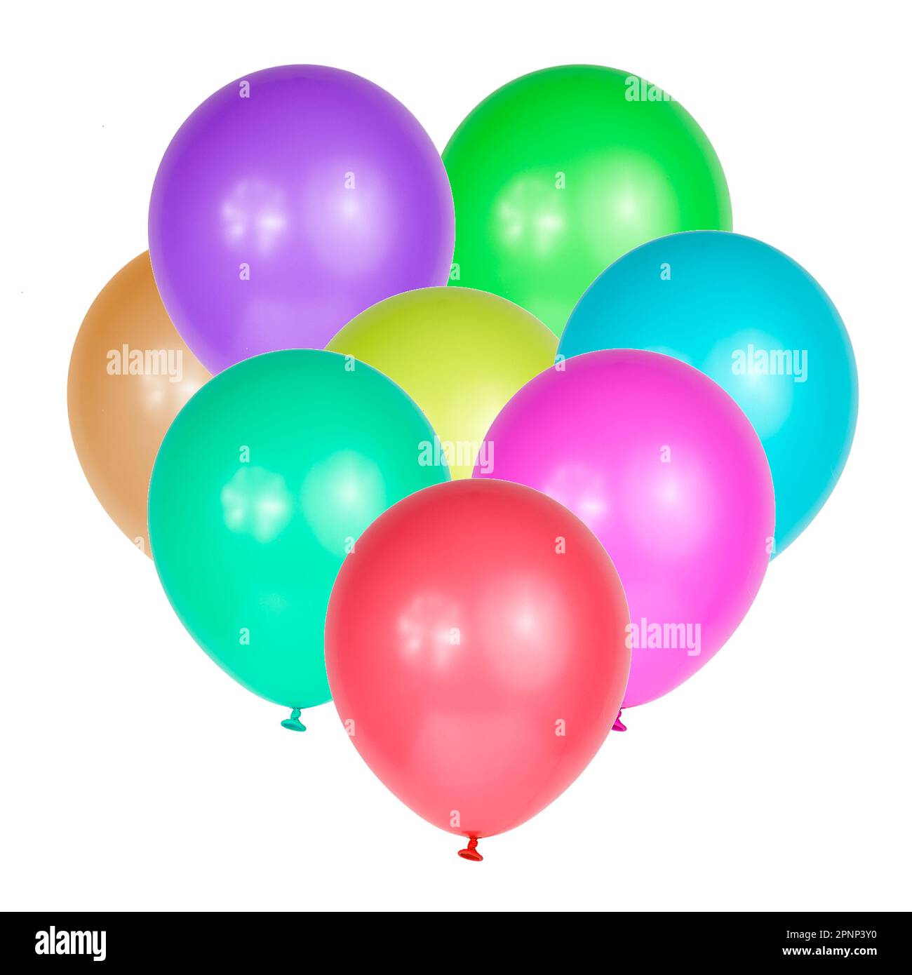 A set of balloons multicolored isolated on white background Stock Photo ...