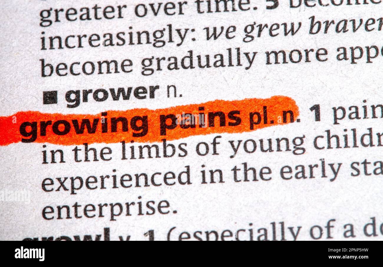 growing pains Stock Photo