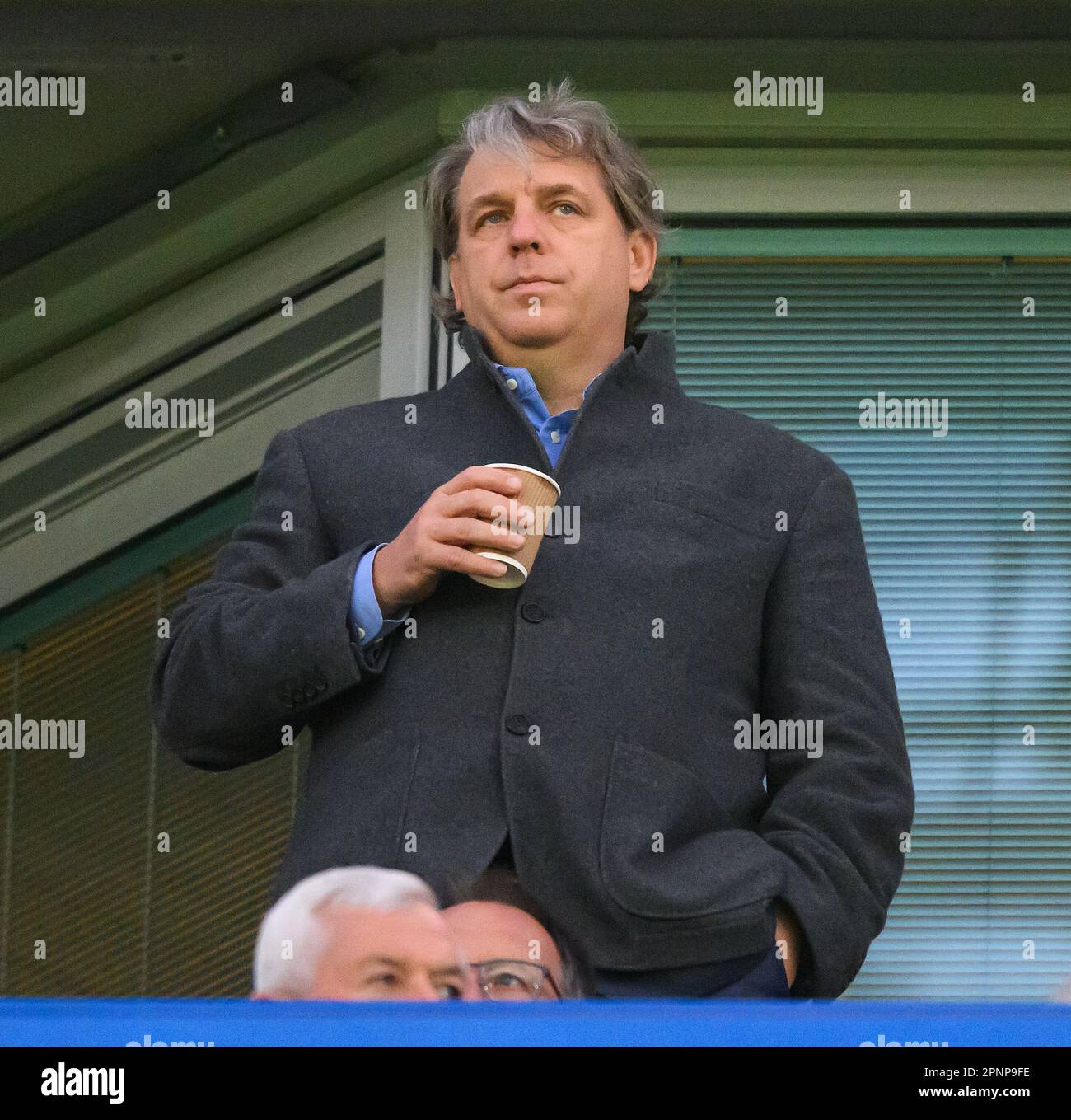 London, UK. 18th Apr, 2023. 18 Apr 2023 - Chelsea v Real Madrid - UEFA Champions League - Stamford Bridge.                                         Chelsea owner Todd Boehly during the Champions League match at Stamford Bridge, London.                                                                                      Picture Credit: Mark Pain/Alamy Live News Stock Photo