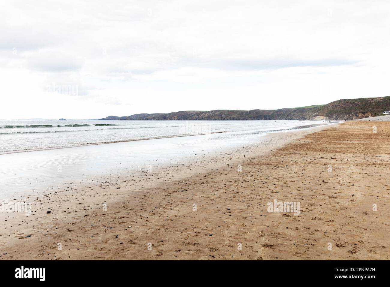 Newgale beach, Pembrokeshire, Wales, UK Beach, Beaches, coast, coastline, coastal, Newgale, Newgale Wales, beach, beaches, stones, stoney, Stock Photo