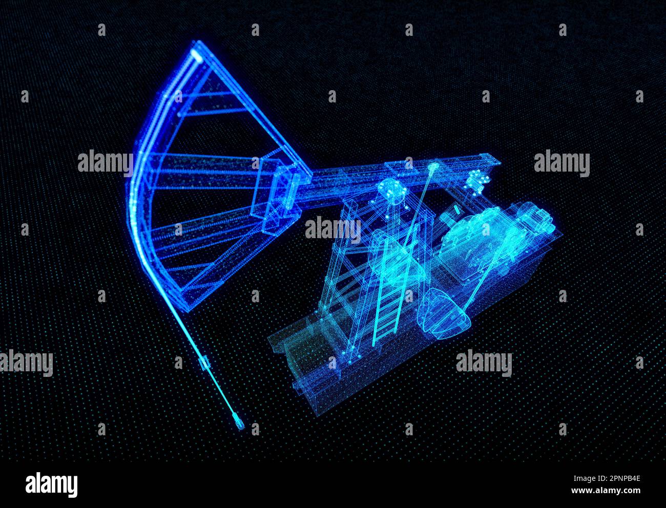 Oil rig energy industrial machine for petroleum. Nodding donkey. Oil
