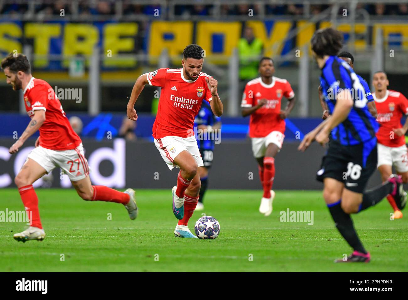 Milano, Italy. 19th Apr, 2023. Goncalo Ramos (88) of Benfica seen during the UEFA Champions League match between Inter and Benfica at Giuseppe Meazza in Milano. (Photo Credit: Gonzales Photo/Alamy Live News Stock Photo