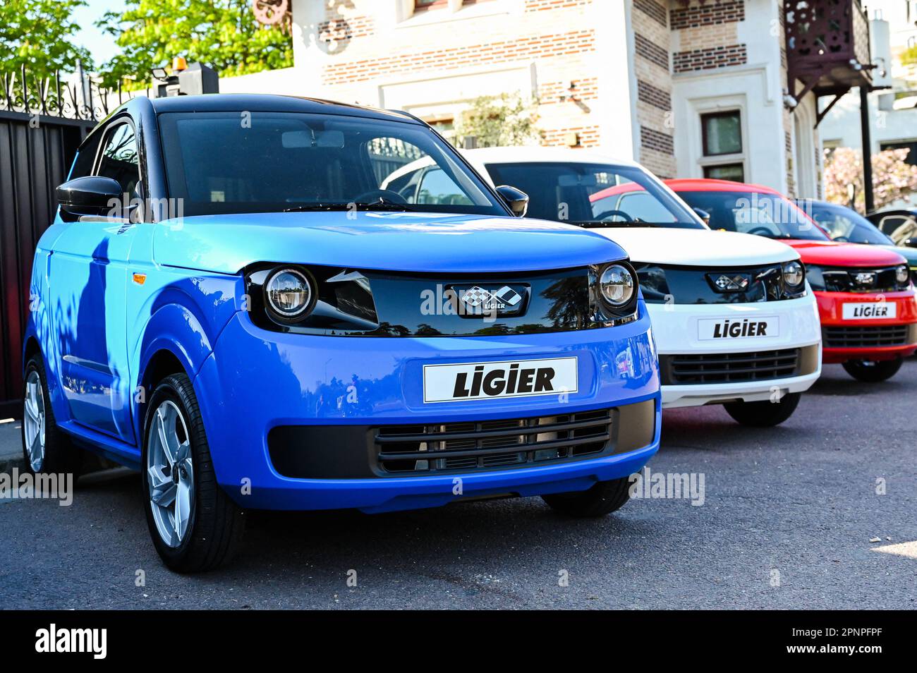 Paris, France. 20th Apr, 2023. Illustration of the Myli by Ligier, the