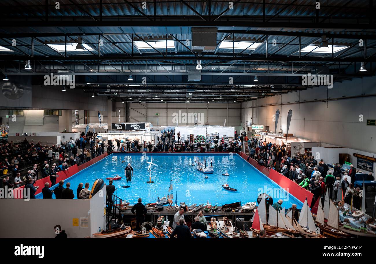 Dortmund, Germany. 20th Apr, 2023. A pool for model boats stands in the