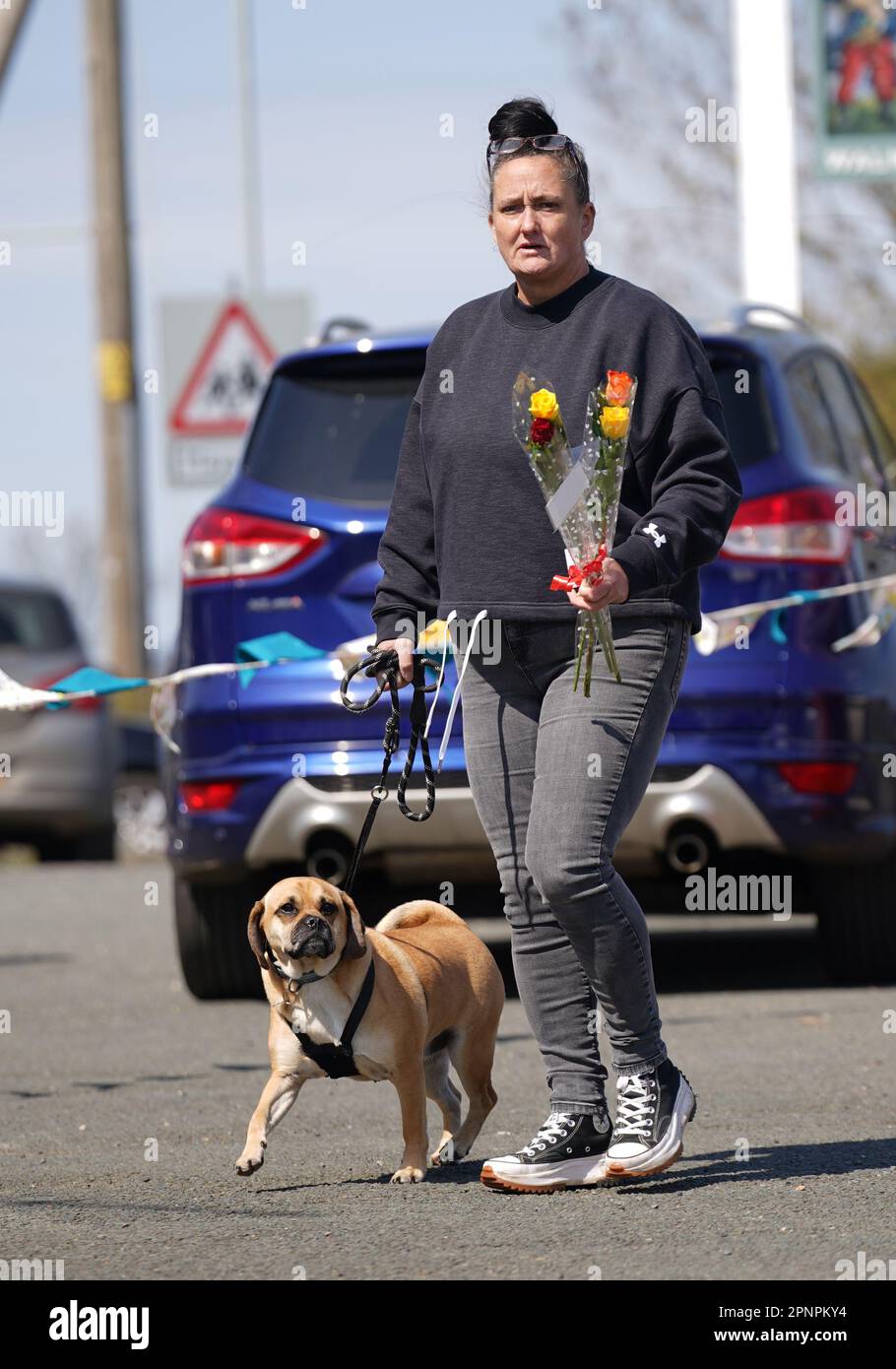 Wellwishers arrive at the Walnut Tree Pub in Aldington, Kent, as they